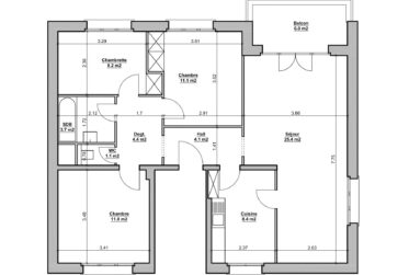 Charmant logement de 5 pièces au 1er étage d'un immeuble sécurisé proche de toutes commodités