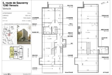 Vue imprenable sur le lac Léman - Magnifique 5 pièces en duplex traversant en attique avec terrasses et balcons