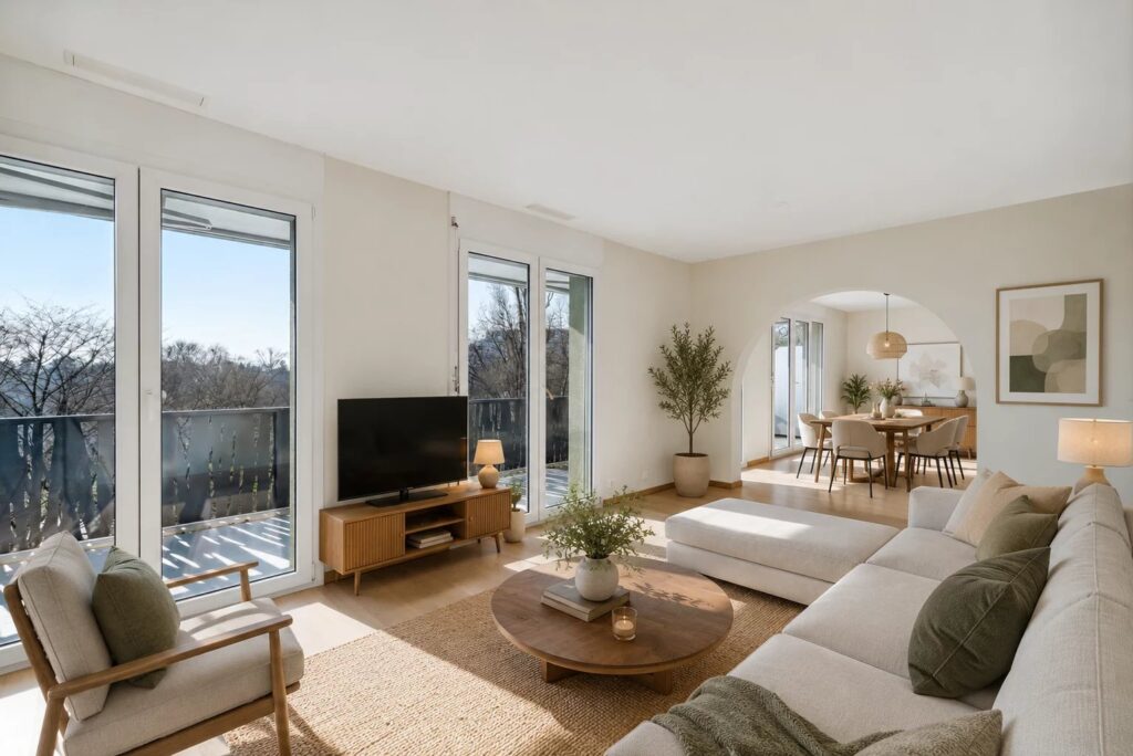 Exclusivité : attique traversant de 5 pièces avec généreuse terrasse et balcon