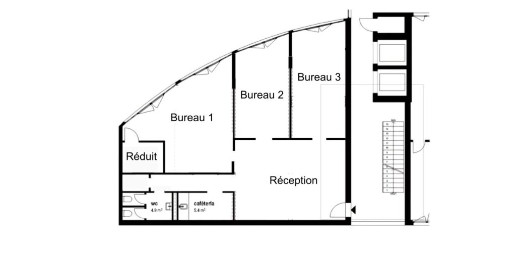Cornavin – Bureaux 127 m² 4ème étage – Rénovés