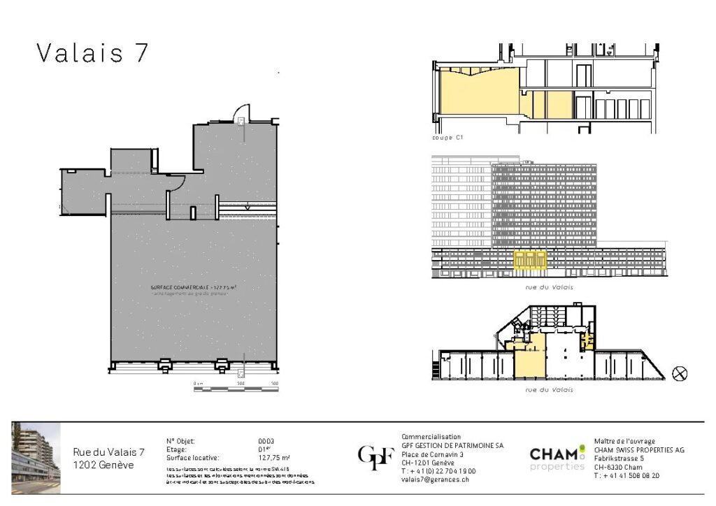 VALAIS 7 – Surface administrative d’env. 127 m² A LOUER